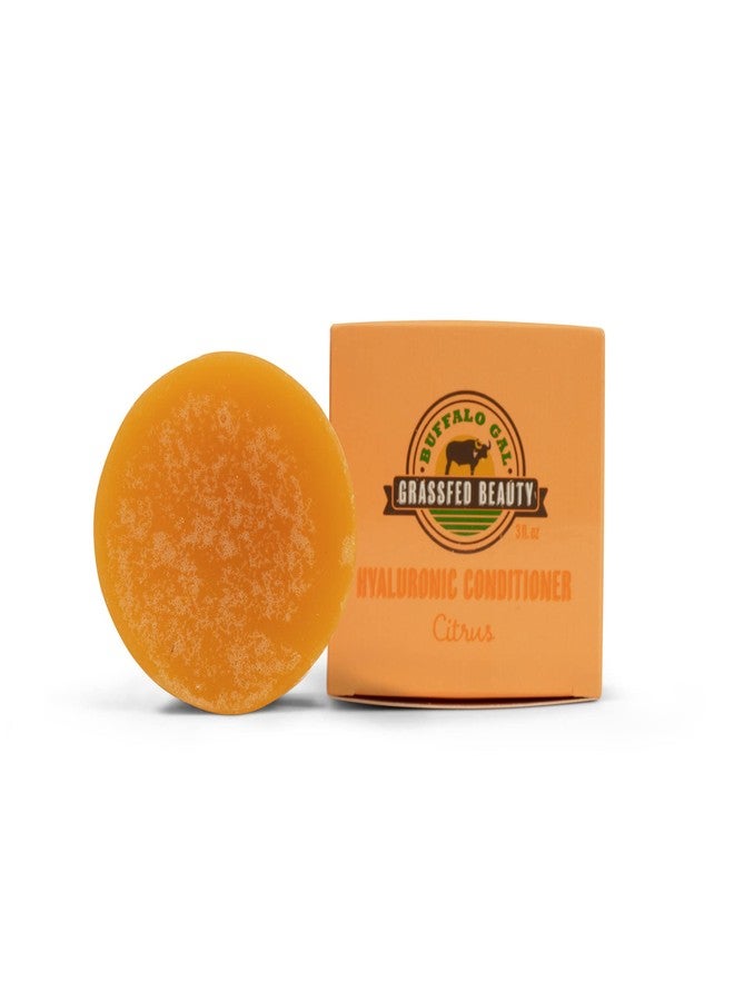 BUFFALO GAL Hyaluronic and Tallow Conditioner Bar, Natural Hair Conditioner for Growth, Hydrating for Dry Hair, Detangling for All Hair Types, 3 fl oz, Citrus - Image 1